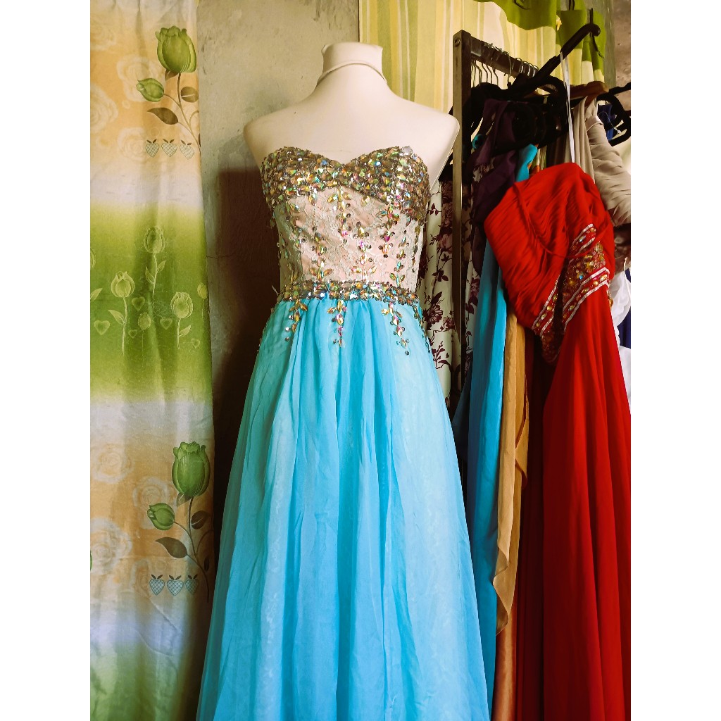 Prom Dress Party Dress Prom Gown Debut Gown Sequenced Dress | Shopee ...