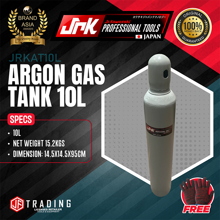JRKawasaki Argon Gas Tank 10L JRLAT10L High Quality With FREEBIES