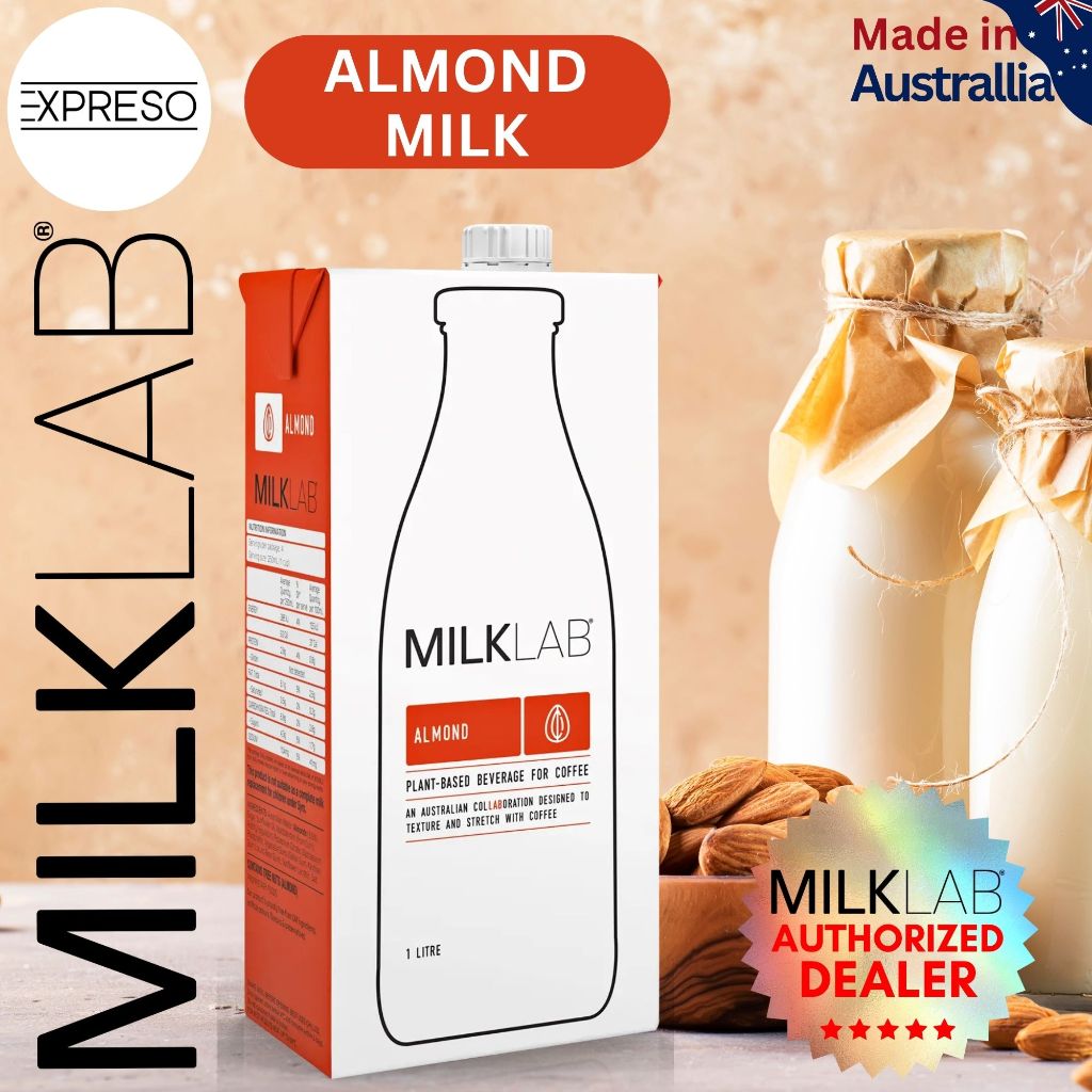 MilkLab Almond Milk 1 Liter (Plant Base Milk) Made with 100 Aussie