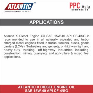 Atlantic Diesel Engine Oil Sae 15w-40, Api Cf-4 Sg (18 Liters) 