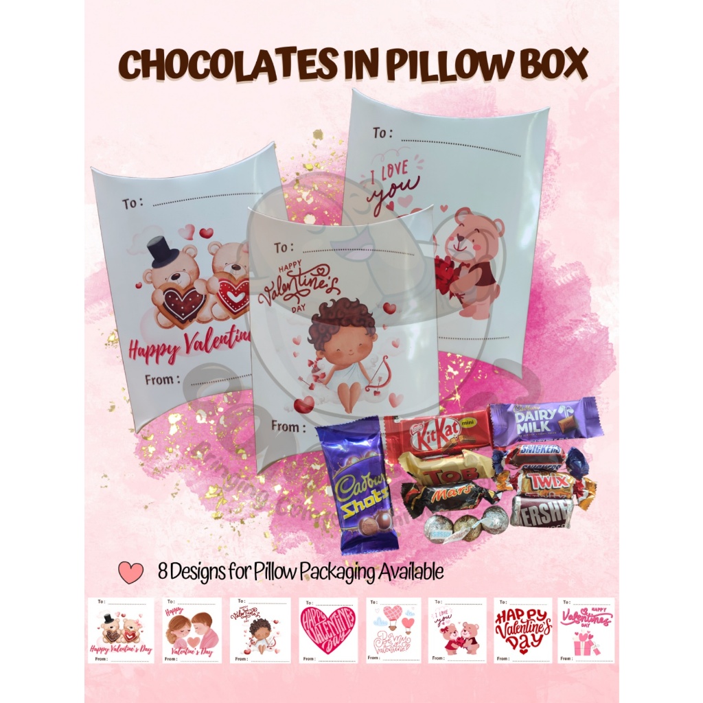 Assorted Chocolates in Pillow Box Valentine's Day Gift Idea