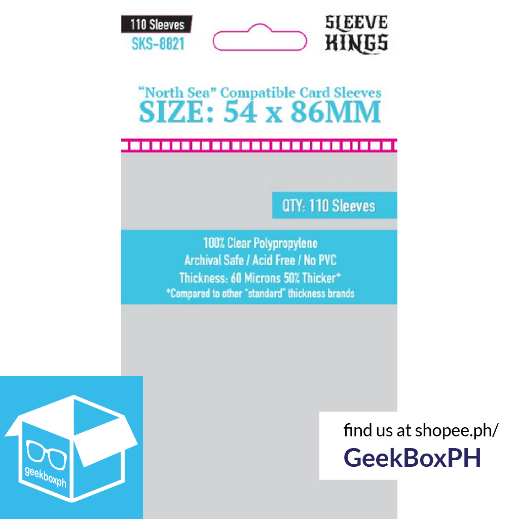 54x86mm Sleeve Kings North Sea Sleeves (110/pack) | Shopee Philippines