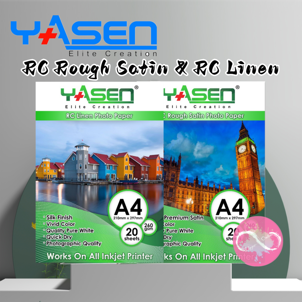 A4 Yasen RC Linen RC Rough Satin Photo Paper 260GSM | Shopee Philippines