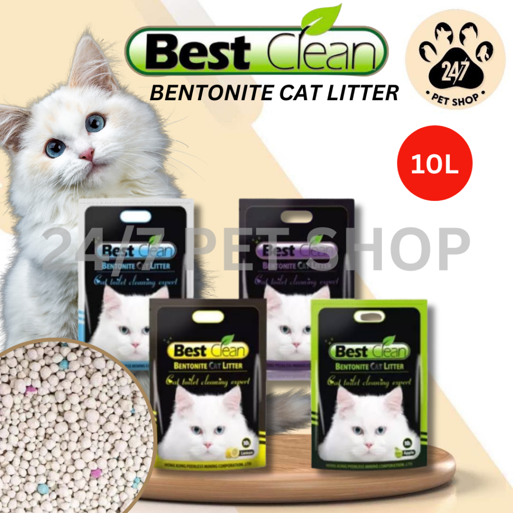 Cat Litter 10L Best Clean Bentonite Sand for Pet Cats All Stages Adult ...