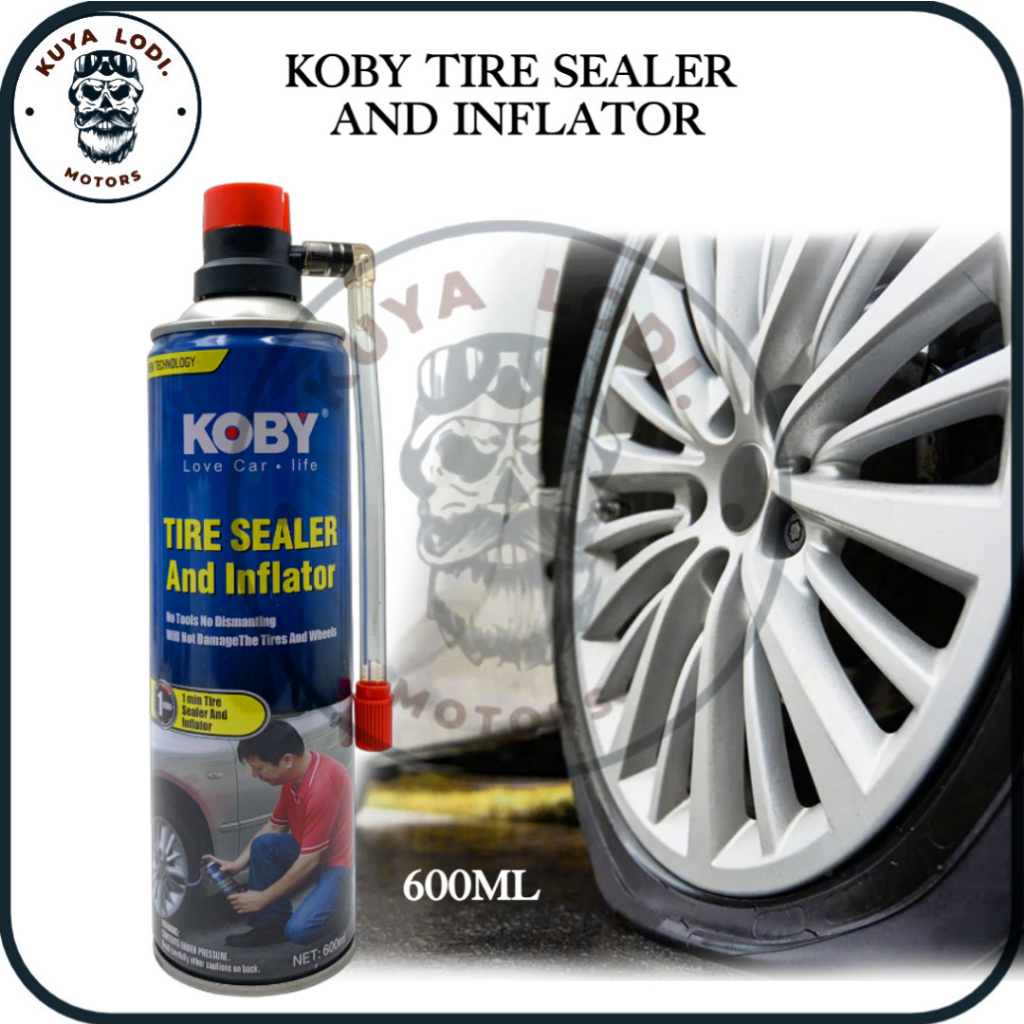KuyaLODI KOBY TIRE SEALER AND INFLATOR 600ML FOR MOTORCYCLE/CAR ...
