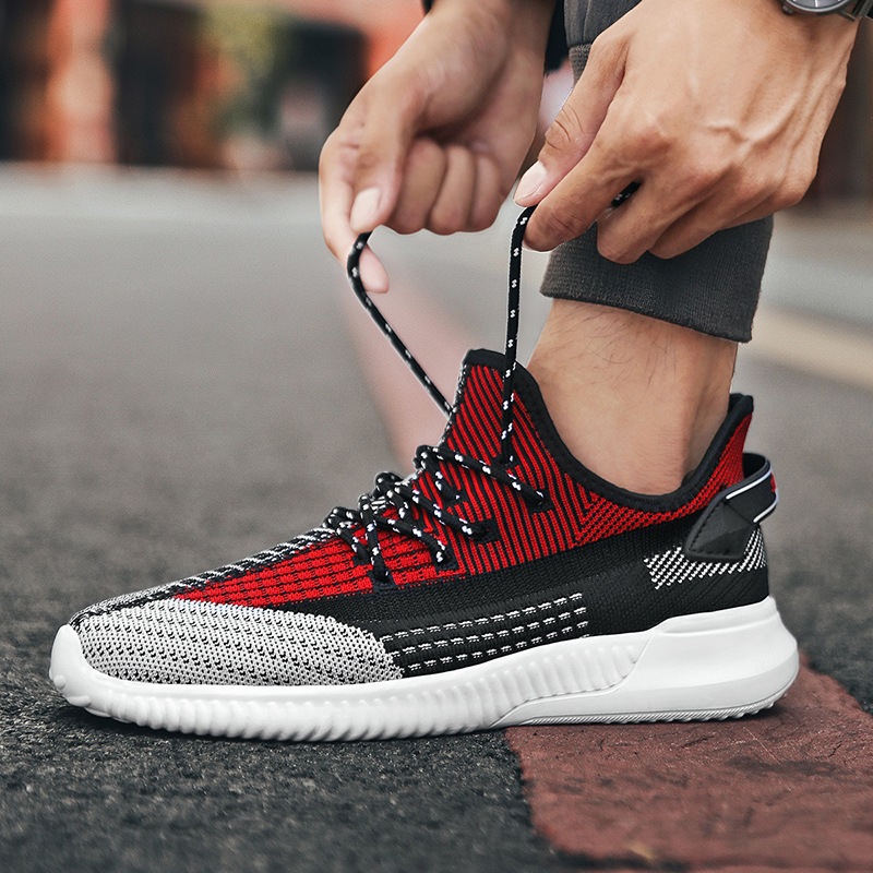 Men's shoes, flying mesh shoes, Korean style coconut shoes, trendy ...