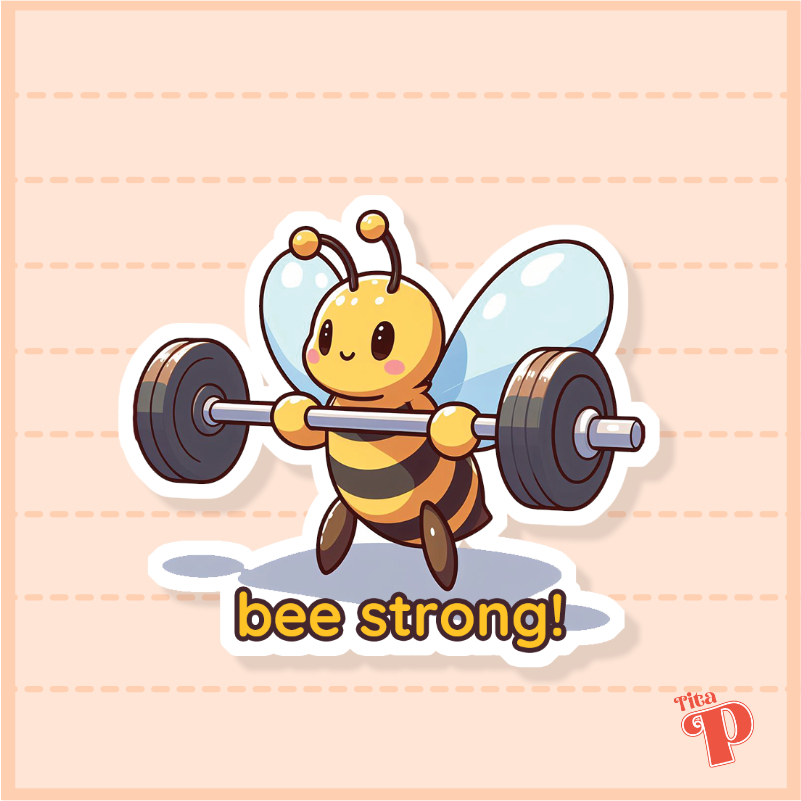 bee strong! motivational vinyl waterproof sticker | Shopee Philippines