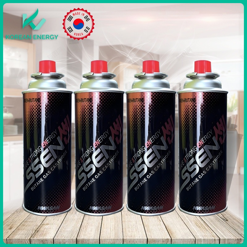 Korean SSEN 4pcs Safe Butane Gas for Portable Gas stove | Shopee ...