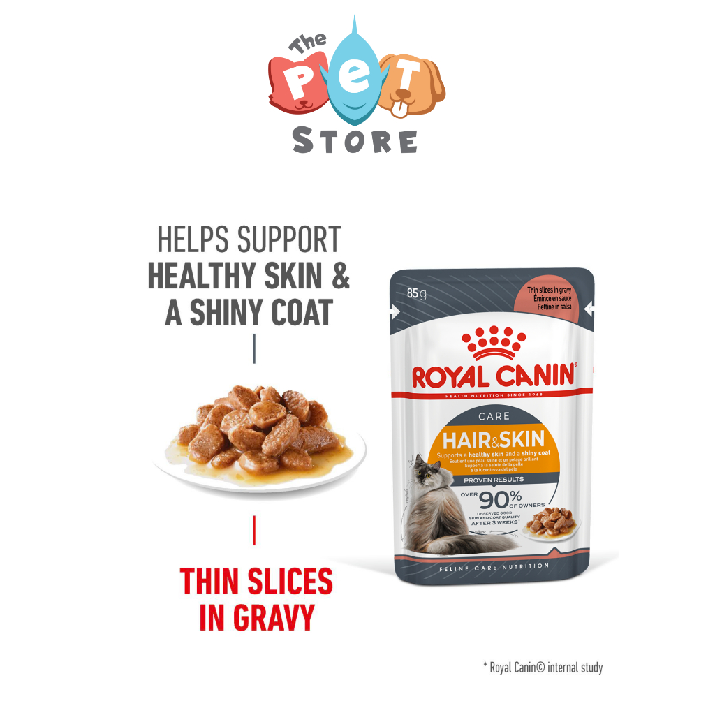 Royal Canin Hair & Skin Wet Cat Food (85g) Feline Care Nutrition