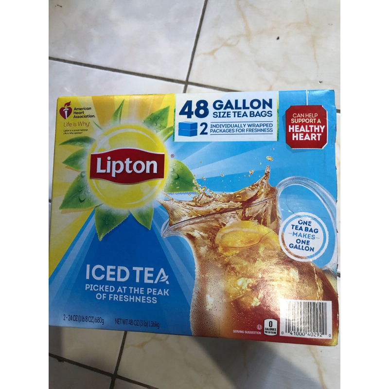 Lipton Iced Tea, Gallon Size Tea Bags (48 ct.) Shopee Philippines