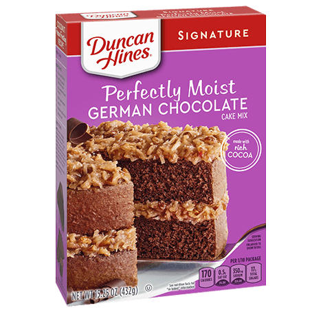 Duncan Hines Signature Perfectly Moist German Chocolate Cake Mix (432g ...