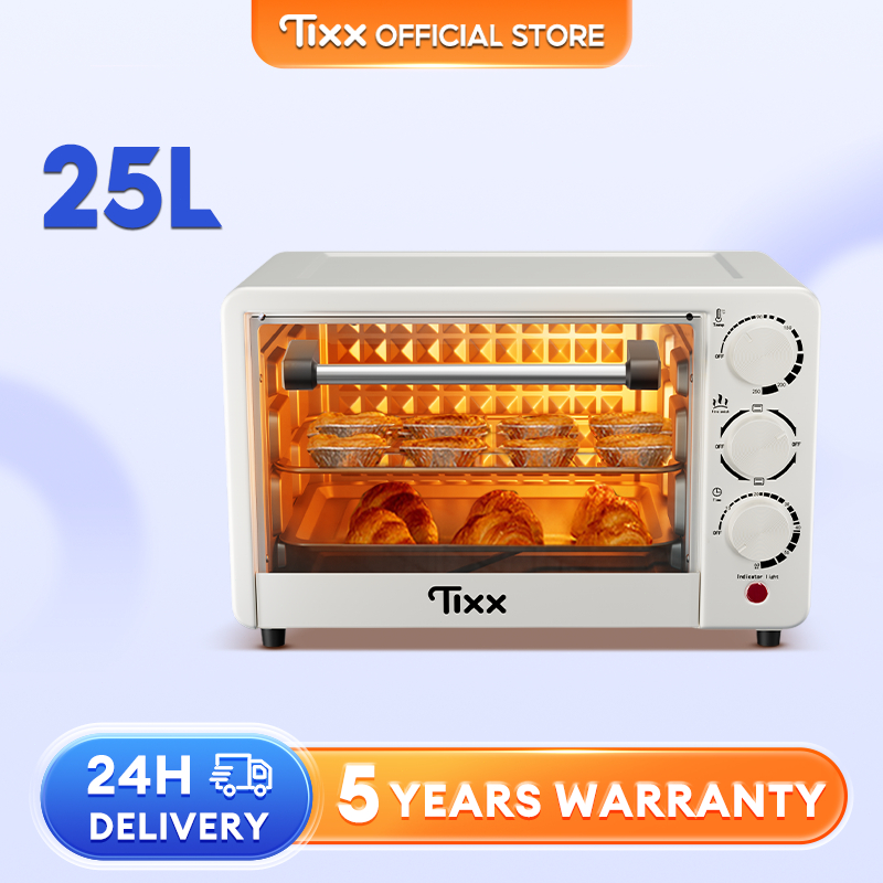 Tixx Oven Toaster for Baking With Timer DoubleDeck 25L/15L Shopee