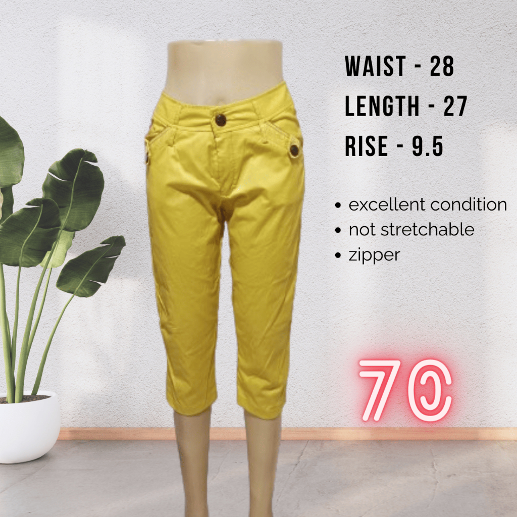 Cotton Tokong 3 4 Capri Pants for Women size 22 36