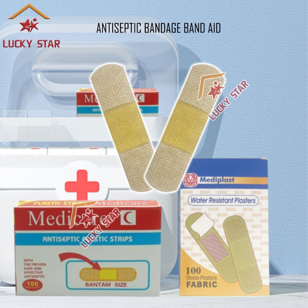 100Pcs Medicare Antiseptic Bandage Band Aid First Aid Kit Breathable ...