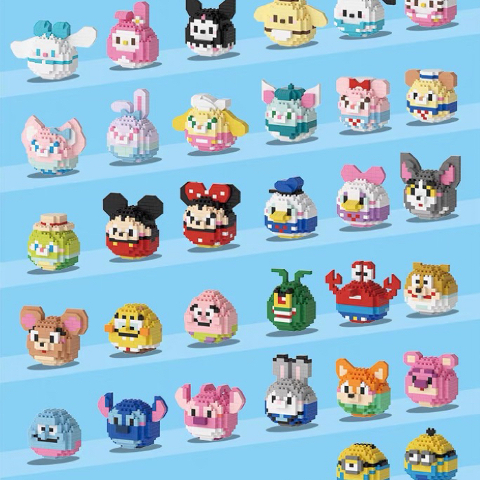 【SOULMATE】Building Blocks Cartoon Series Educational Toys Bear Blocks ...