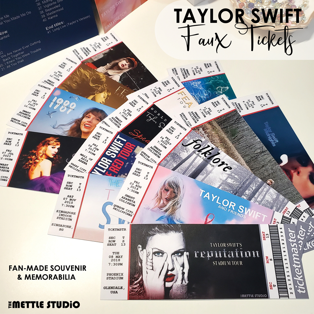 Fan-made Taylor Swift Faux Tickets | Merch Souvenir, Memorabilia ...