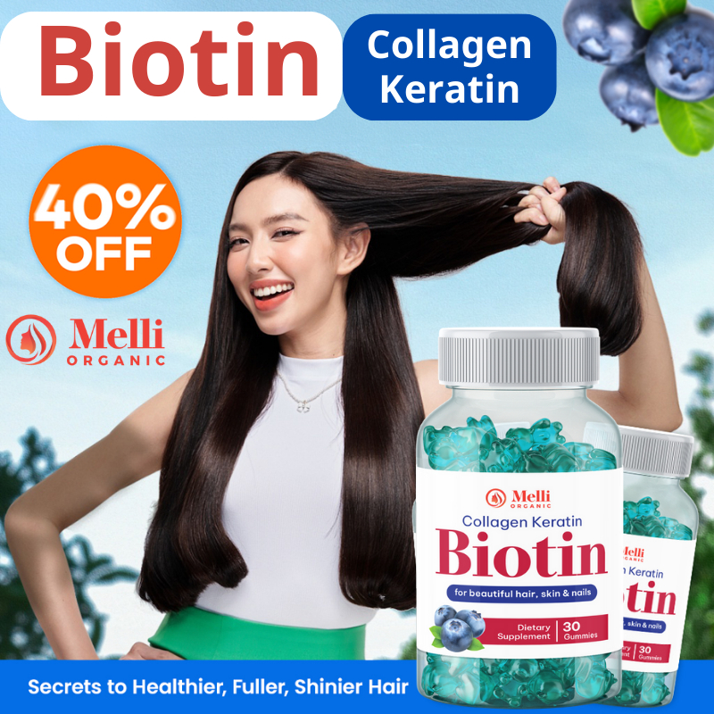 Collagen Keratin Biotin Gummies Melli Vitamins Whitening Skin health ...