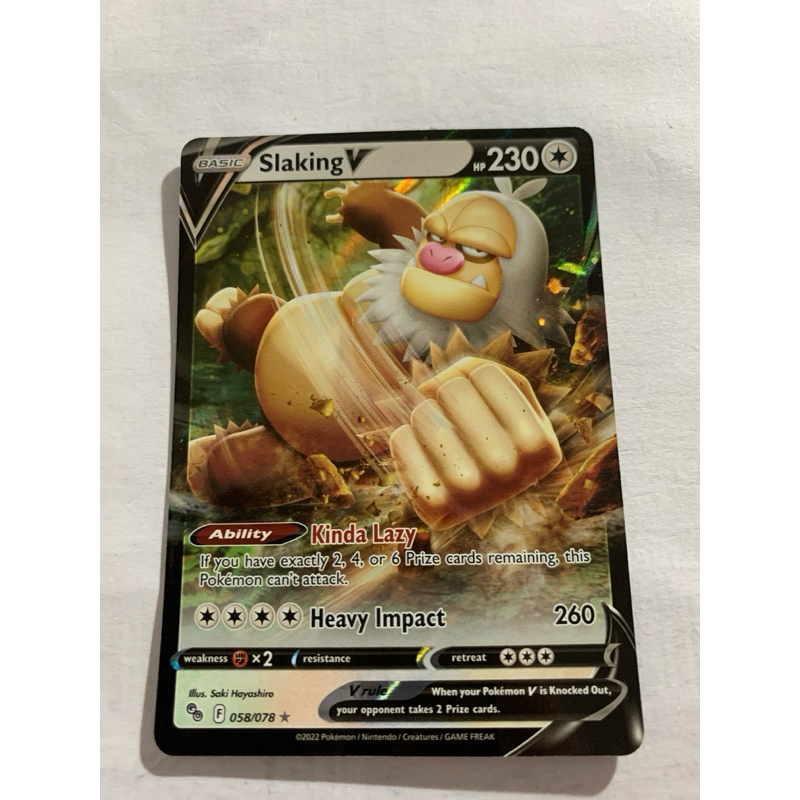 Pokemon Full Art Rare Card Slaking V | Shopee Philippines