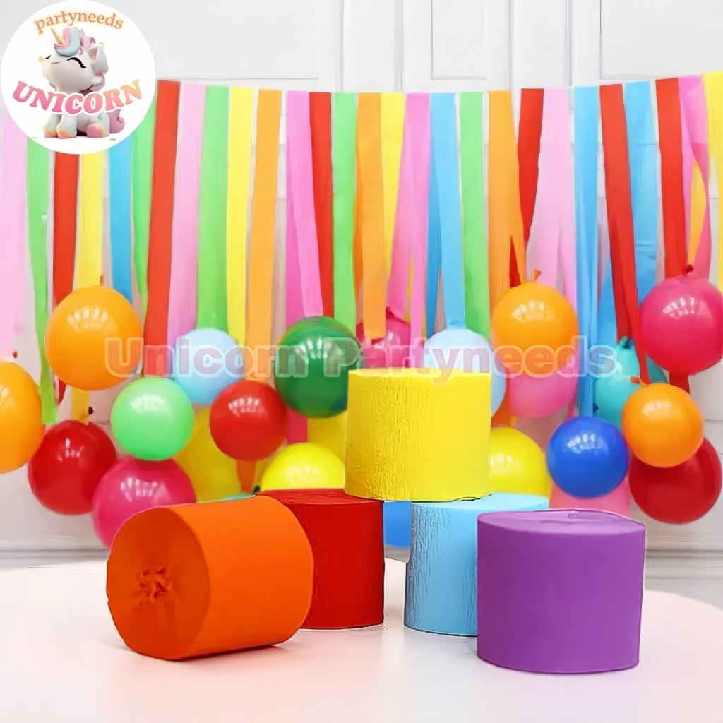 Rolls Crepe Paper Streamer Paper Curtain Garland Backdrop Birthday Wedding Party Decoration 6189