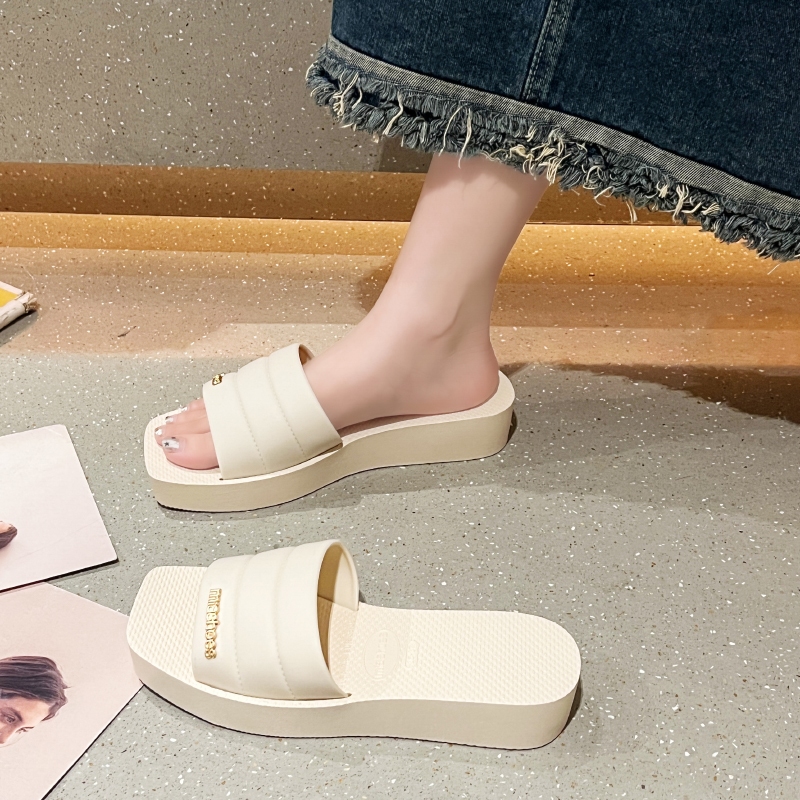 Julyya Thick Bottom Slip-ons Summer Footwear Sandals Slipper for Women ...