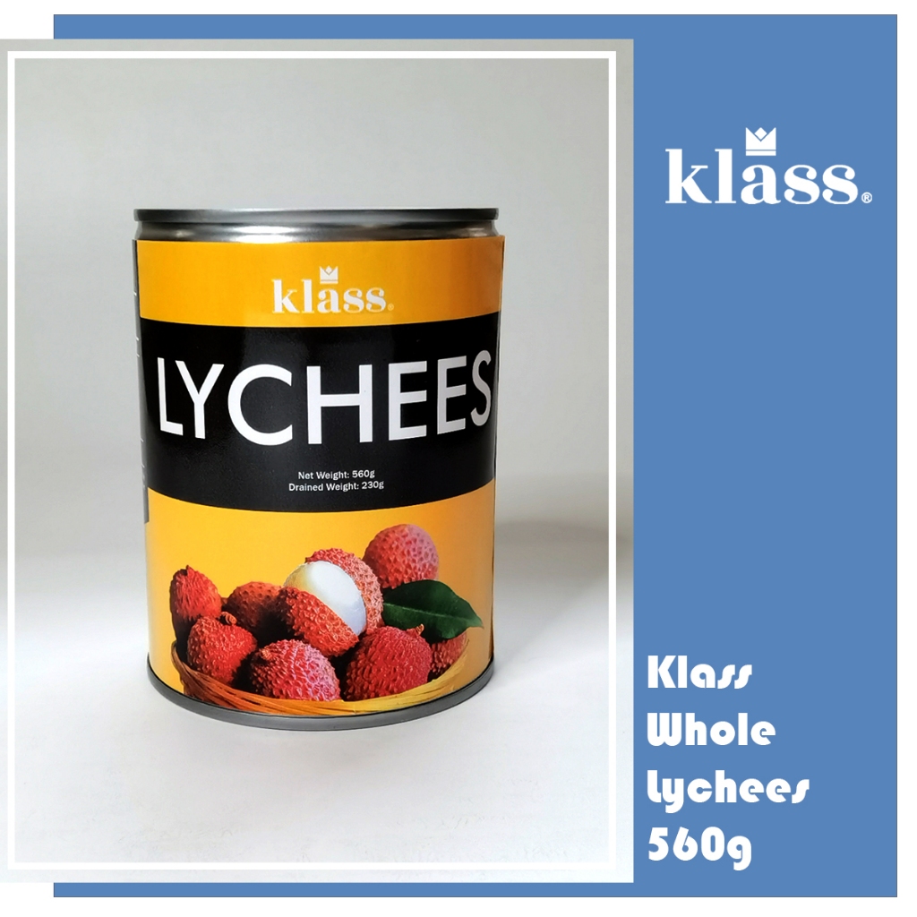 Klass Whole Lychees in Syrup (Fruit, Dessert, Canned Lychee) Premium