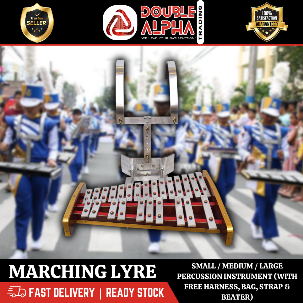 MARCHING LYRE SMALL, MEDIUM, LARGE COMPLETE SET WITH HARNESS, BAG