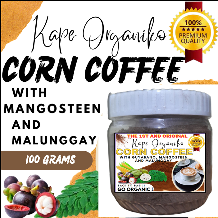 ORGANIC CORN COFFEE 4 IN 1 GUYABANO, MALUNGGAY, MANGOSTEEN ANTI