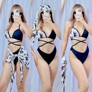 ❀ Swimsuit Swimwear Bathing Suit Bikini Bra Two Piece Triangle Thong Women  H