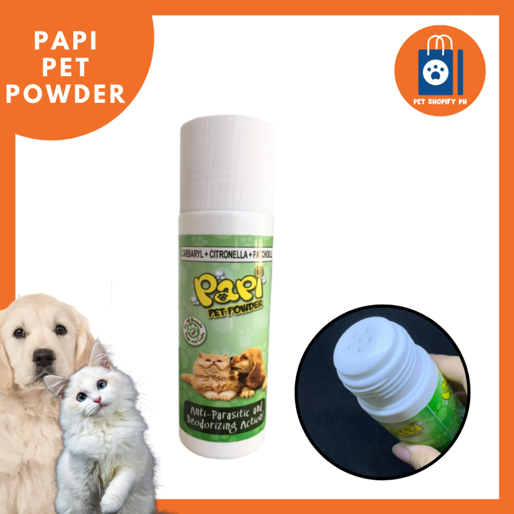 PAPI PET POWDER (ANTI-PARASITIC & DEODORIZING ACTION) 100g | Shopee ...