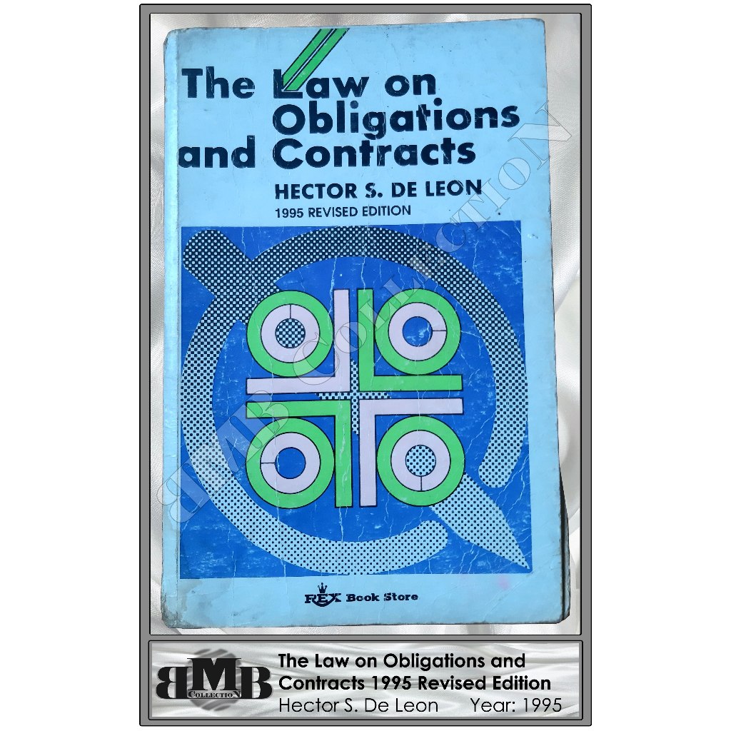 The Law On Obligations And Contracts 1995 Revised Edition Hector S. De ...