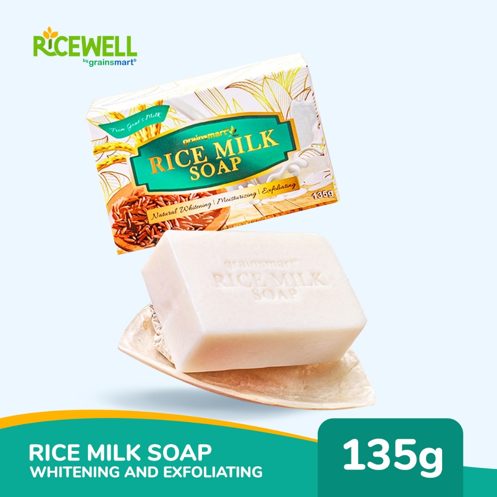 Grainsmart Ricewell Rice Milk Soap with Coconut Whitening Soap 135g ...