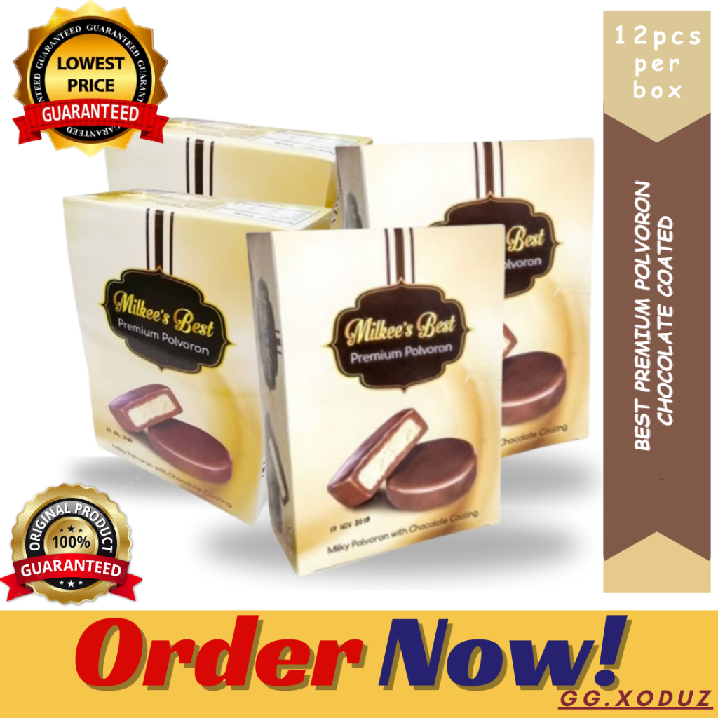 Milkee's Best Premium Polvoron Chocolate Coated 12 pcs Box | Shopee ...