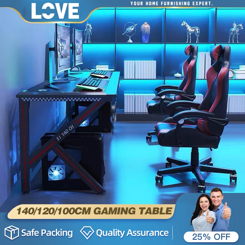 140/120/100cm Gaming Table Computer Desk Office Table Playing PC Home