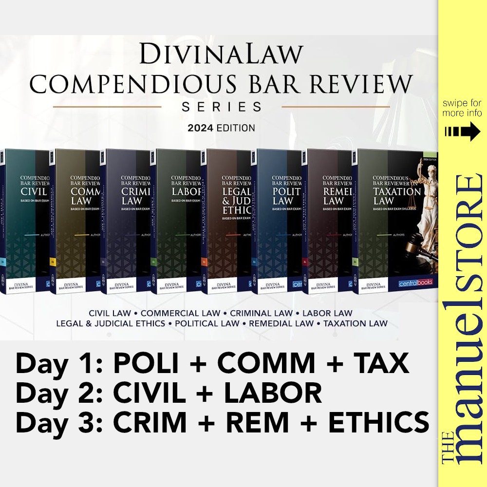 Compendious Set (2024) Bar Reviewer on Divina, Criminal Civil Ethics