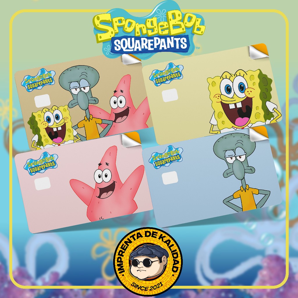 SPONGEBOB Card Skin Sticker Vinyl Debit/ATM/beep card sticker skin ...