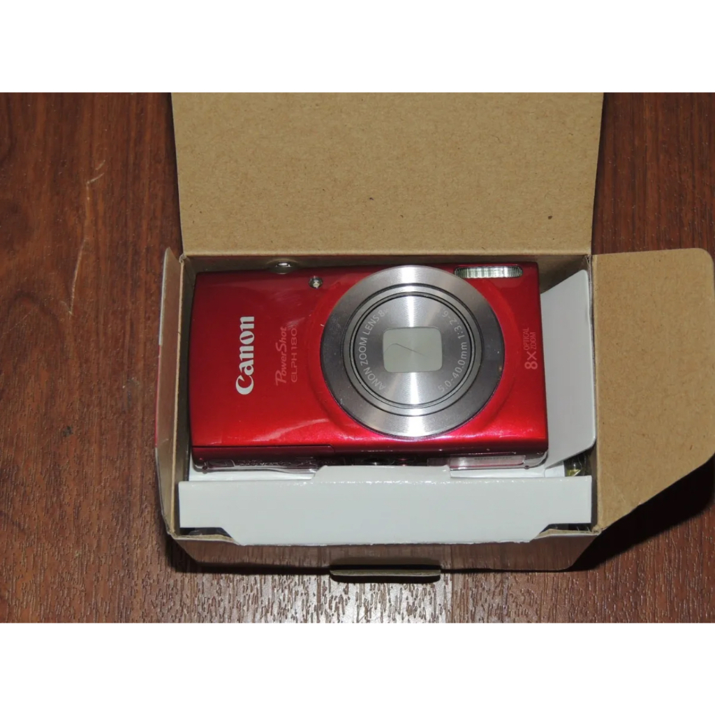Canon PowerShot ELPH 180 Digital Camera 8x Zoom HD Working & Flash