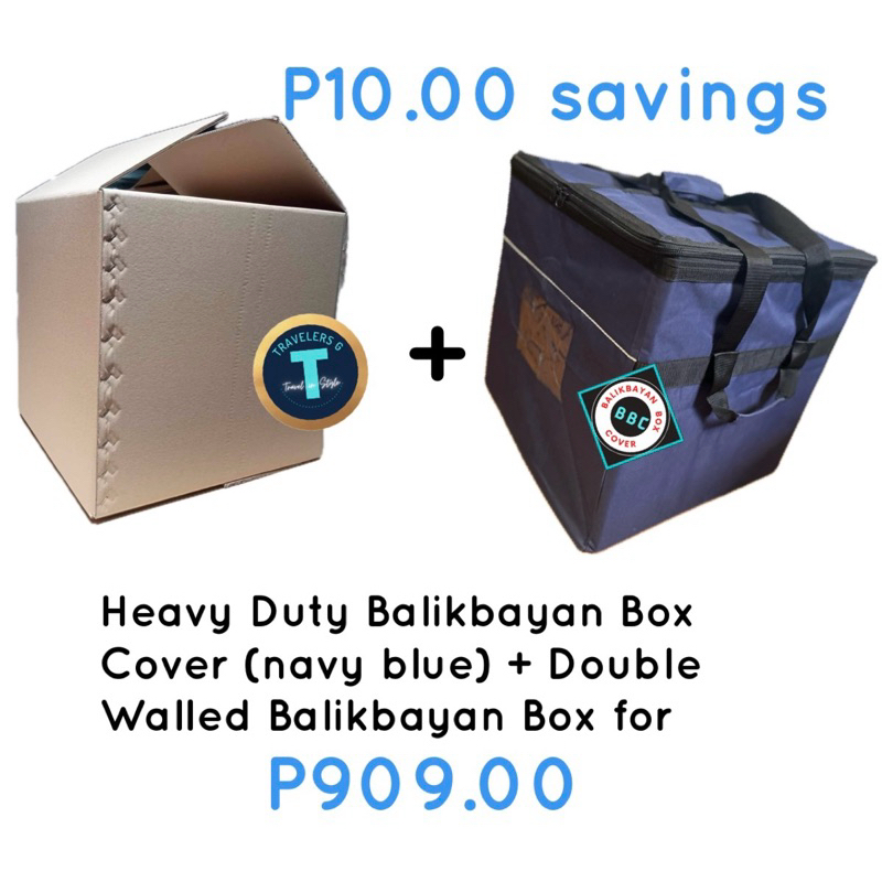 Heavy Duty Navy Blue Balikbayan Box Cover + Heavy Duty Double Walled ...