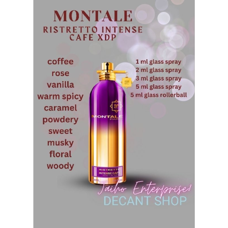 Sample Bottles Authentic Niche Perfume Collection Montale Ristretto ...