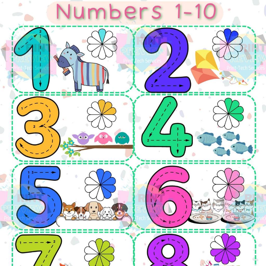 Laminated Learning Materials for Kids 16 different laminated charts for ...