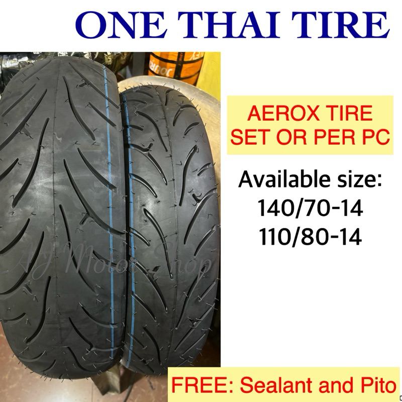 ONE THAI Thailand Tubeless Tire for AEROX v1 v2 size 14 with sealant