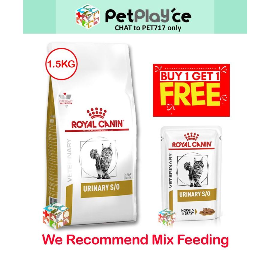 Royal Canin URINARY S/O Feline Cat 1.5kg Orig Pack / 500g Trial Dry ...