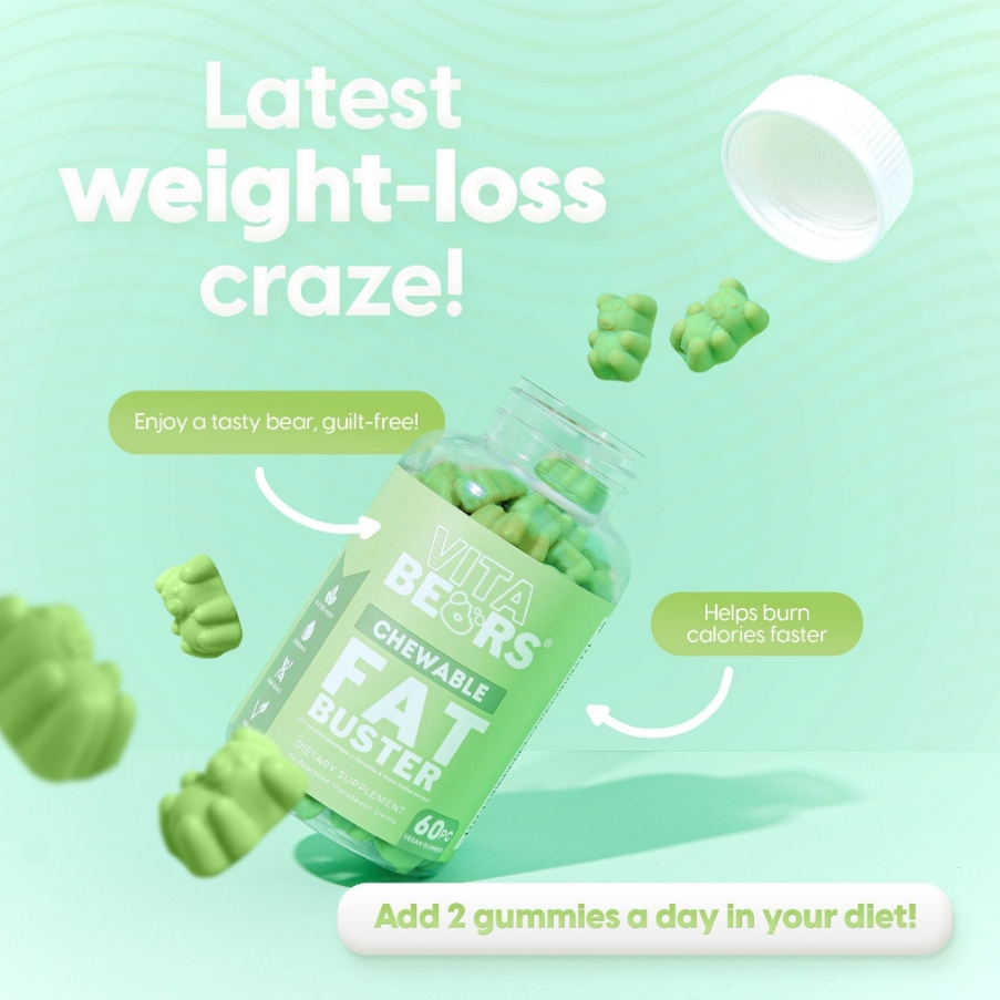 Vitabears Fat Buster VITAMIN Gummies Garcinia Green Coffee LCarnitine Appetite Suppress Weight
