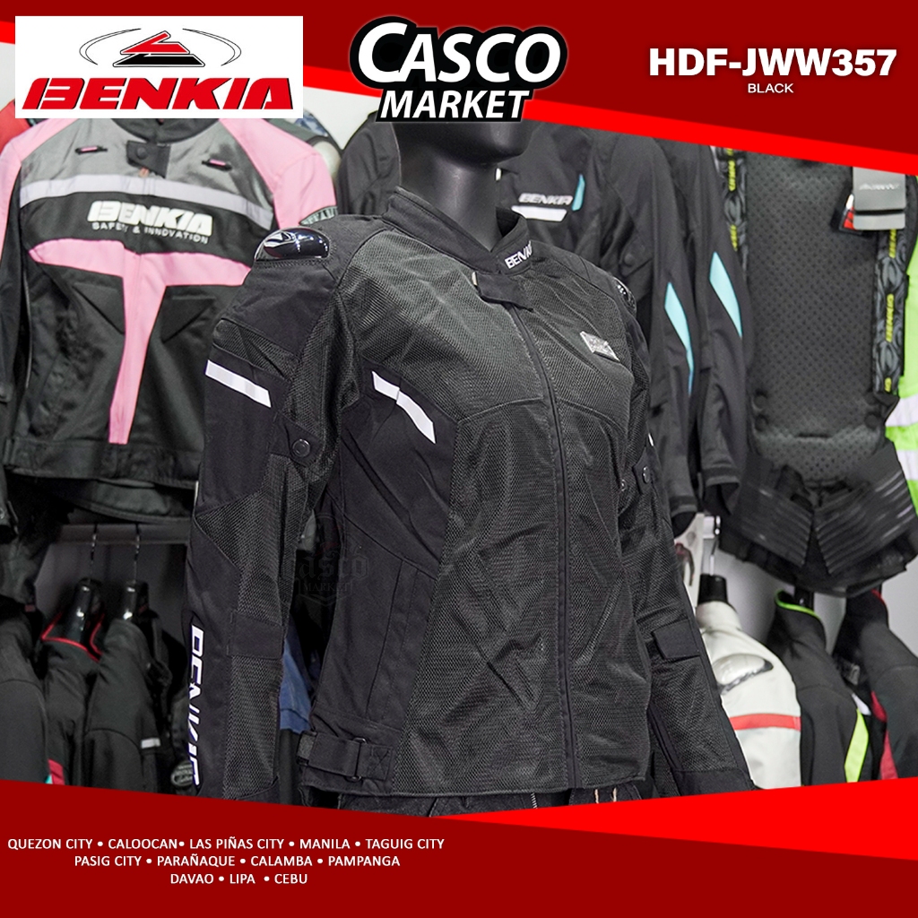 BENKIA HDF- JWW357 WOMEN'S PADDED MOTORCYCLE RIDING JACKET | Shopee ...