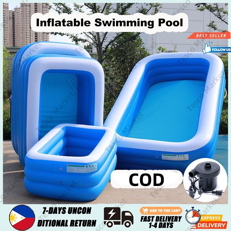 Inflatable Pool Backyard Kiddie Pool Blow up Pools for Outside Portable ...