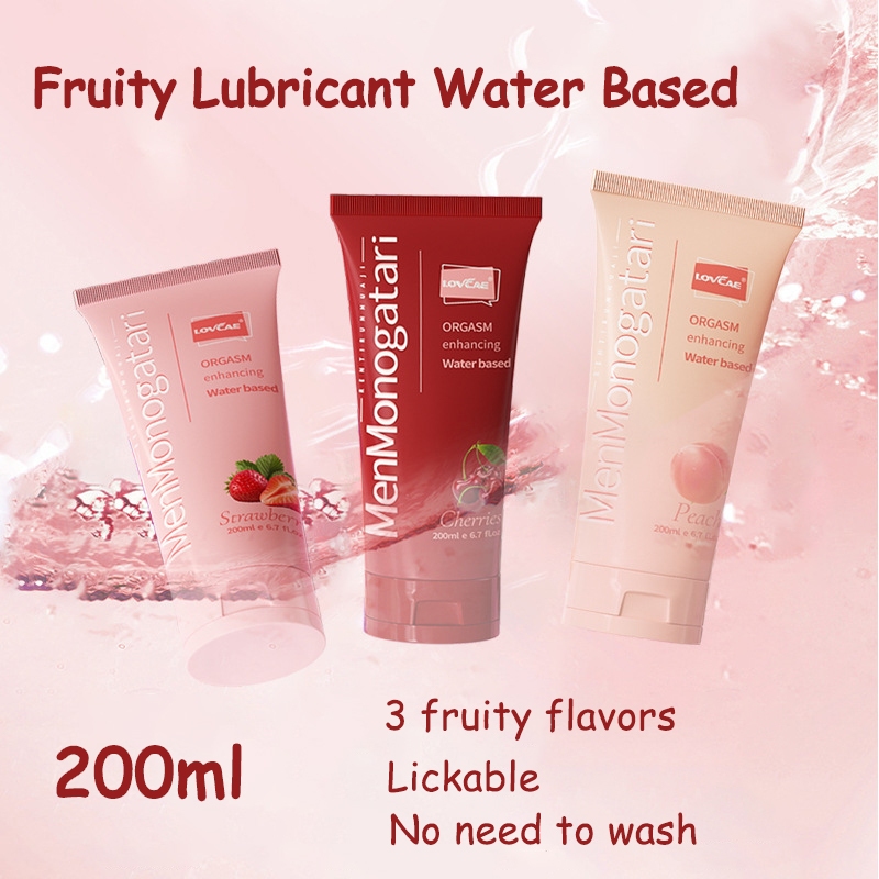 Fruity Lube 200ml Lickable Lubricant Water Based Sex For Woman And Man 