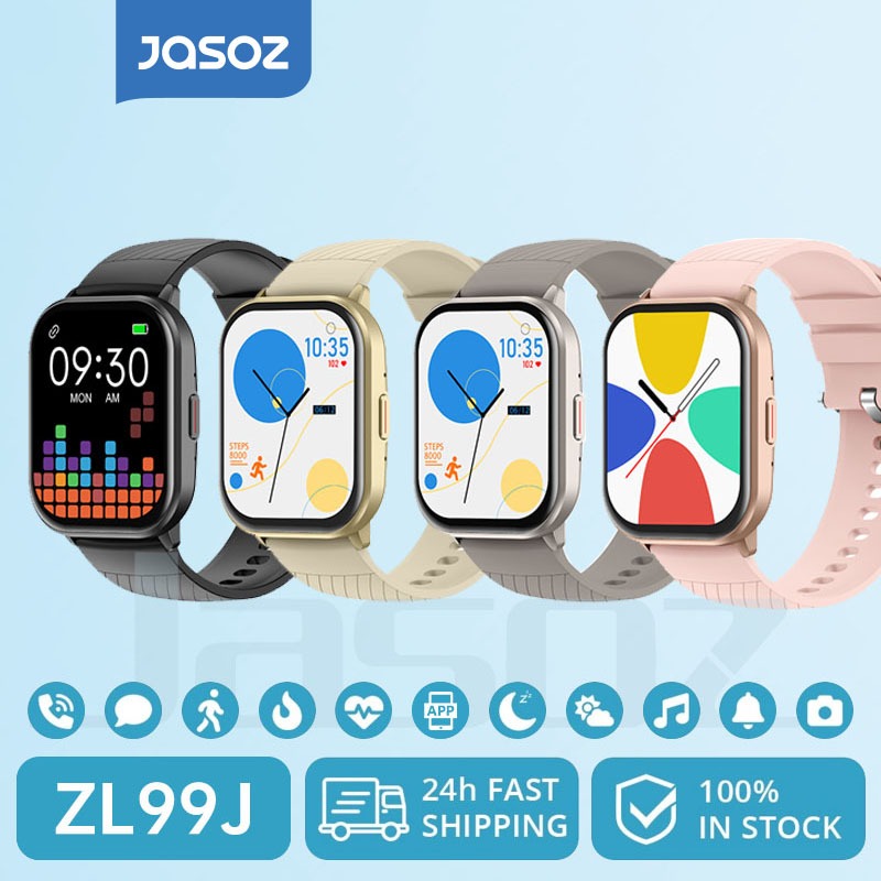 Jasoz ZL99J Smart Watch Calculator Bluetooth Calling IP67 Waterproof Heart Rate Games Silicone Strap Shopee Philippines