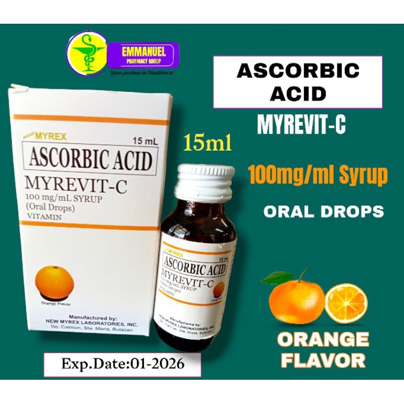 ascorbic acid orange flavor for kids drops | Shopee Philippines