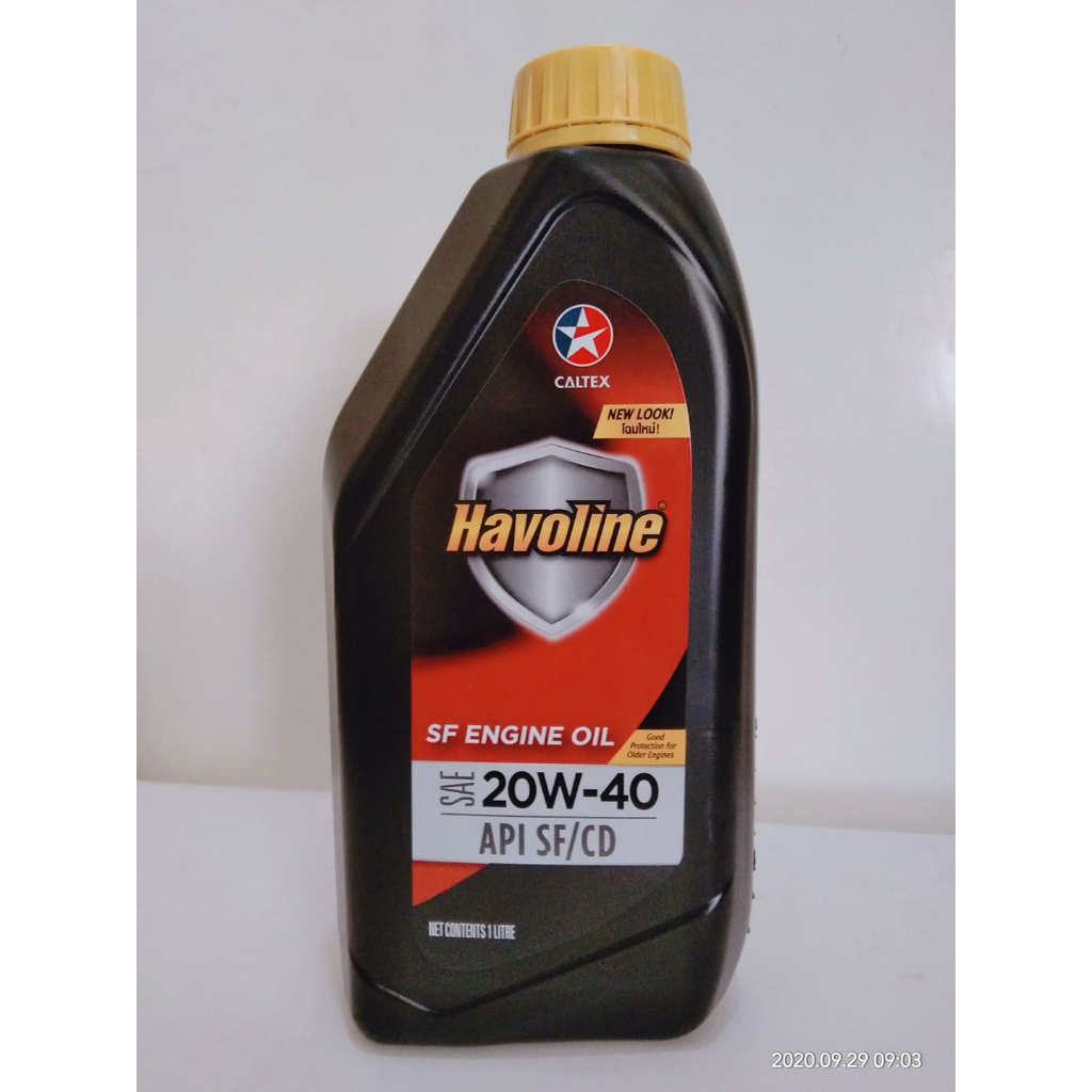 Havoline Sf Engine Oil Sae 20w 40 1l Shopee Philippines