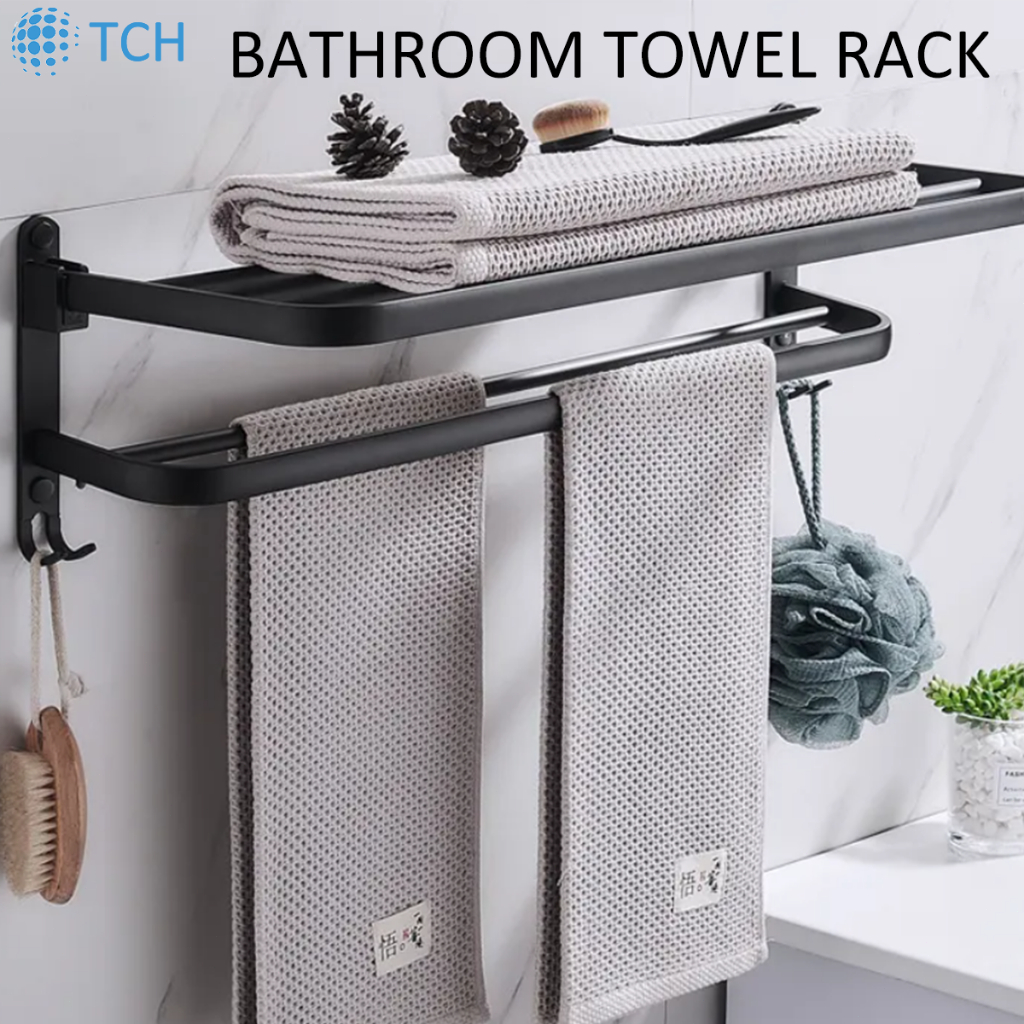 JunSun Stainless Steel Towel Ring – Modern Matt Black, Wall Mounted Bathroom Hardware