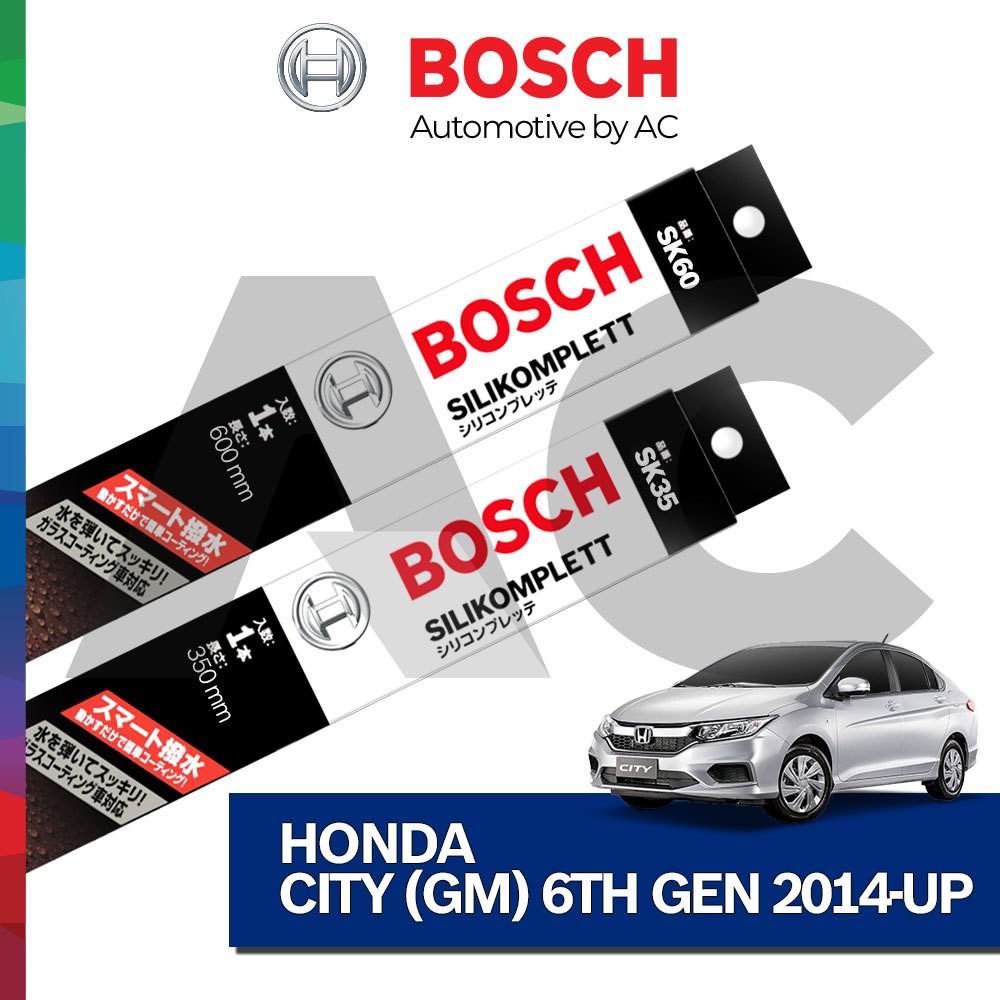 BOSCH SILICONE WIPER SET FOR HONDA CITY (GM) 6TH GEN 2014PRESENT (24